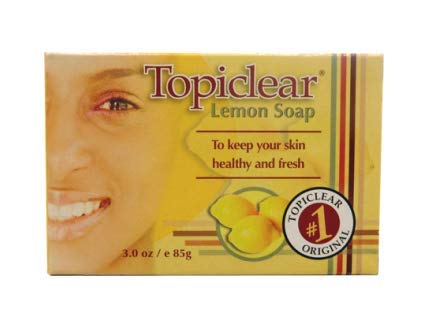Topiclear Lemon Soap 3.0 oz (85g) - Natural Skin Brightening & Cleansing Bar for Face & Body - Perfect for Acne-Prone Skin & Daily Skincare Routine