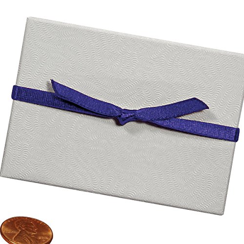 200-Pack Navy Blue Satin Bow Stretch Loops - 3/16