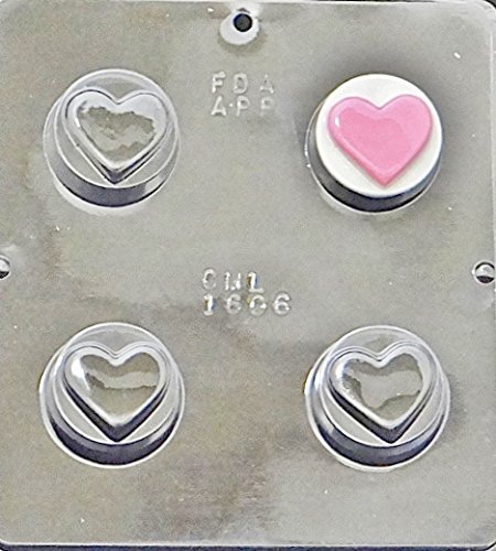 Heart Oreo Chocolate Candy Mold 1606 - DIY Silicone Baking Mold for Valentine's Treats, Cookies & Desserts | Perfect for Home Baking, Party Favors & Gift Making