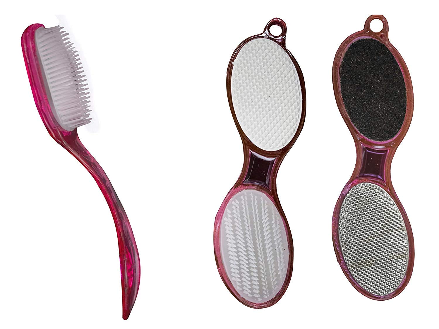 Premium GLAN Dead Skin Remover & Callus Exfoliator - 2 Pack Pedicure Brush Set for Men & Women (Multicolor) - Perfect for At-Home Foot Care & Salon Pedicures