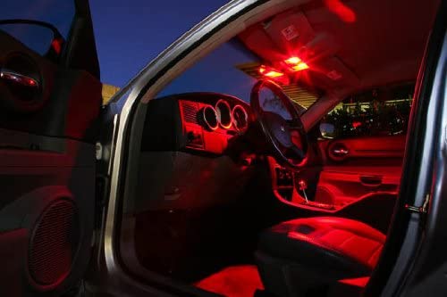 2-Pack Red 6 SMD LED Bulbs for Car Interior Dome Lights - 1.50 Inch (36mm) 6411 DE3425 Replacement - Perfect for Night Driving & Interior Ambiance Lighting