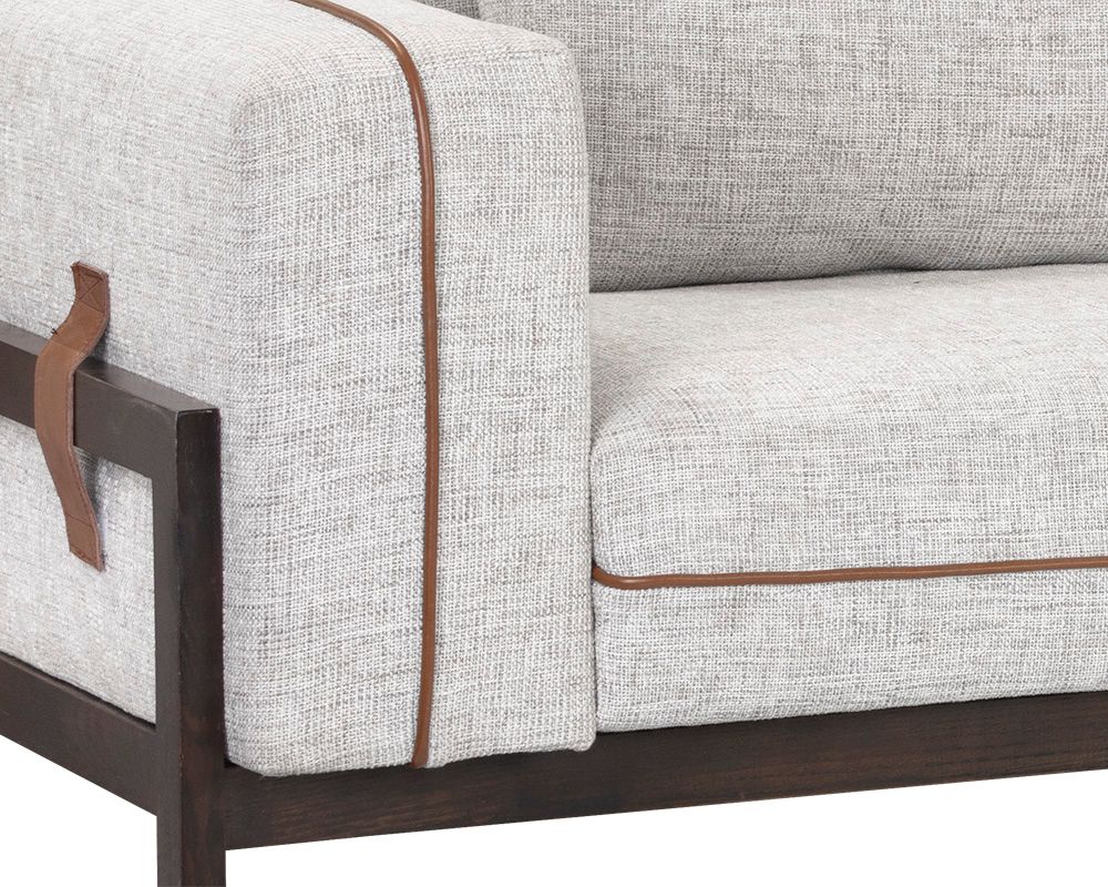 Belinda Sofa Rhapsody Greige - Modern Upholstered Living Room Couch for Home & Office - Perfect for Lounging, Entertaining & Small Spaces