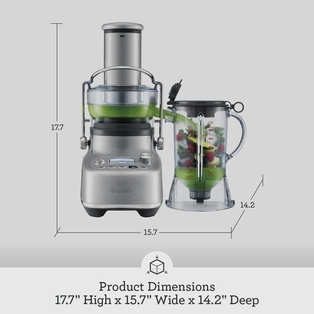 Breville 3X Bluicer Pro Blender & Juicer - Stainless Steel for Smoothies & Juicing