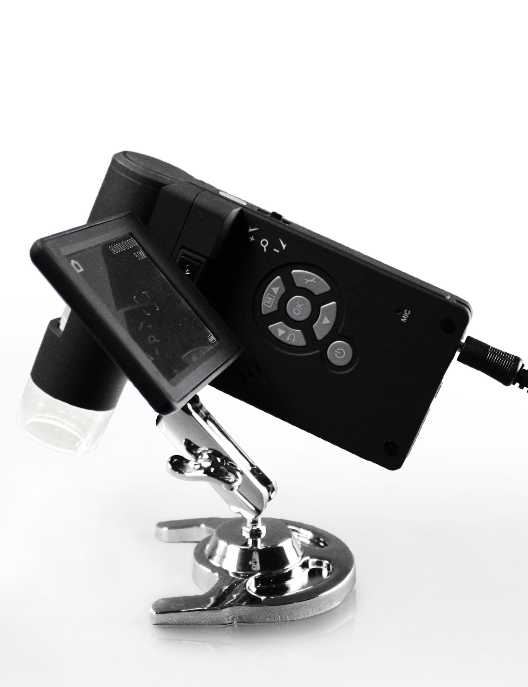 Parco Scientific 3” Handheld LCD Digital Microscope - 5MP Sensor, 1200x Magnification, 8 Adjustable LED Lights, TV/USB/MicroSD Compatibility | Ideal for Coin Collecting, Jewelry Inspection & Science Education