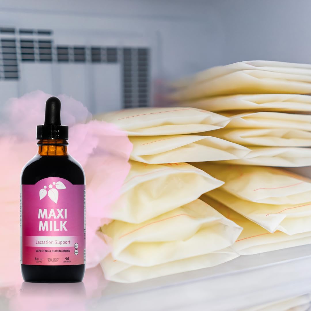 Maxi-Milk Natural Liquid Lactation Supplement for Breastfeeding Moms - 2 oz | All-Natural Herbal Formula to Increase Milk Supply | Perfect for Nursing Mothers at Home or On-the-Go