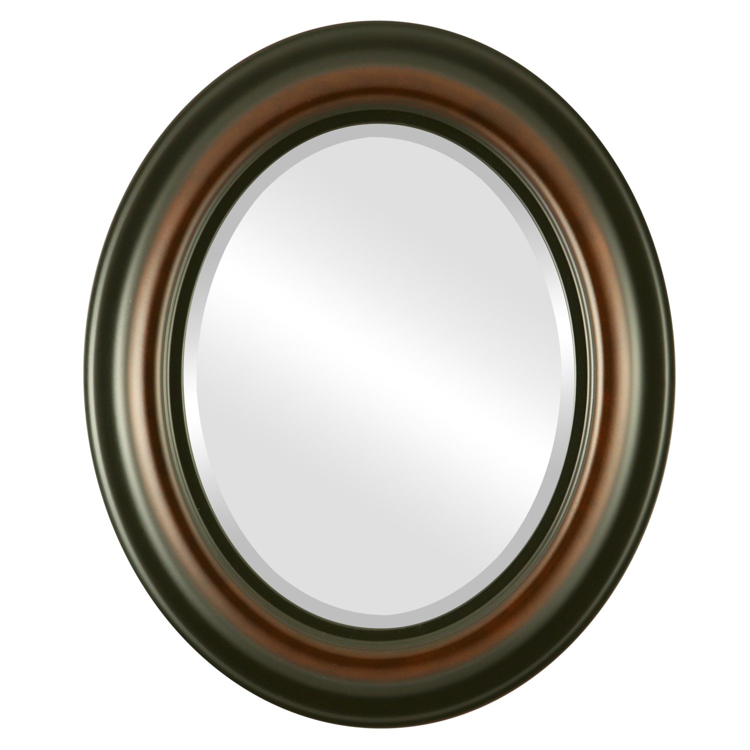 OVALCREST 17x21 Inch Lancaster Style Walnut Oval Beveled Wall Mirror - Elegant Home Decor for Living Room, Bedroom & Entryway