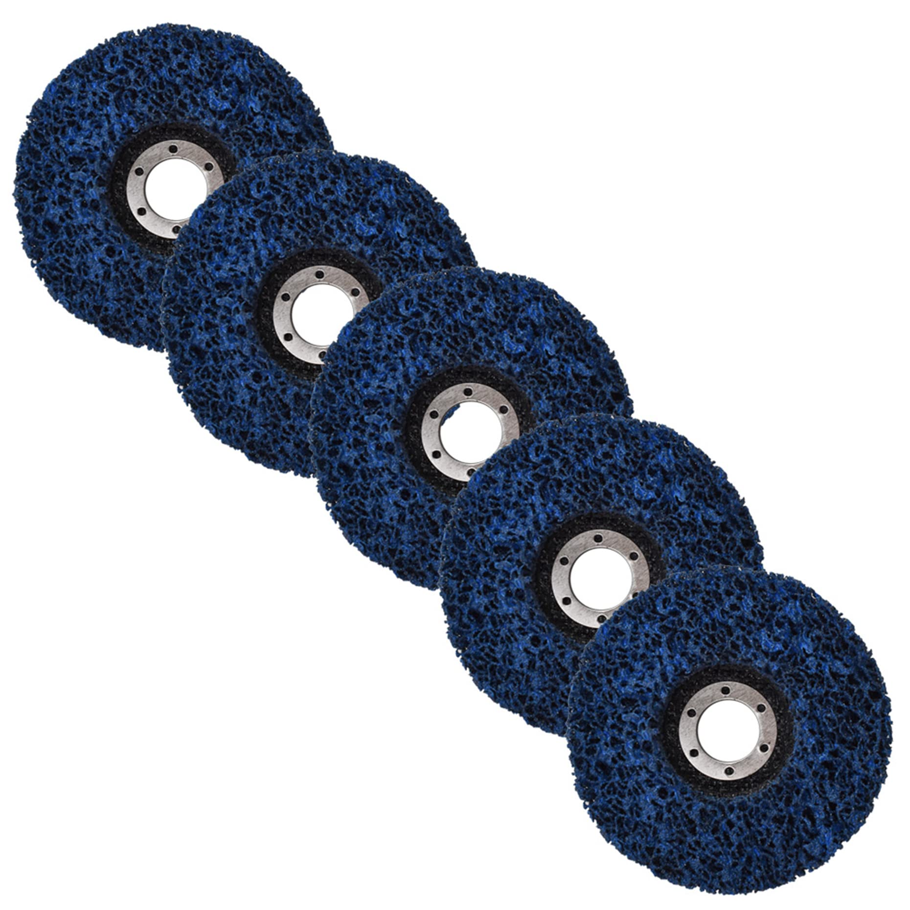 Kimllier 5Pcs 4-1/2 Inch x 7/8 Inch Easy Strip Discs - Quick Rust & Paint Removal, Weld Cleaning Stripping Wheels for Angle Grinders | Perfect for Metal Restoration, Auto Body Work & DIY Projects