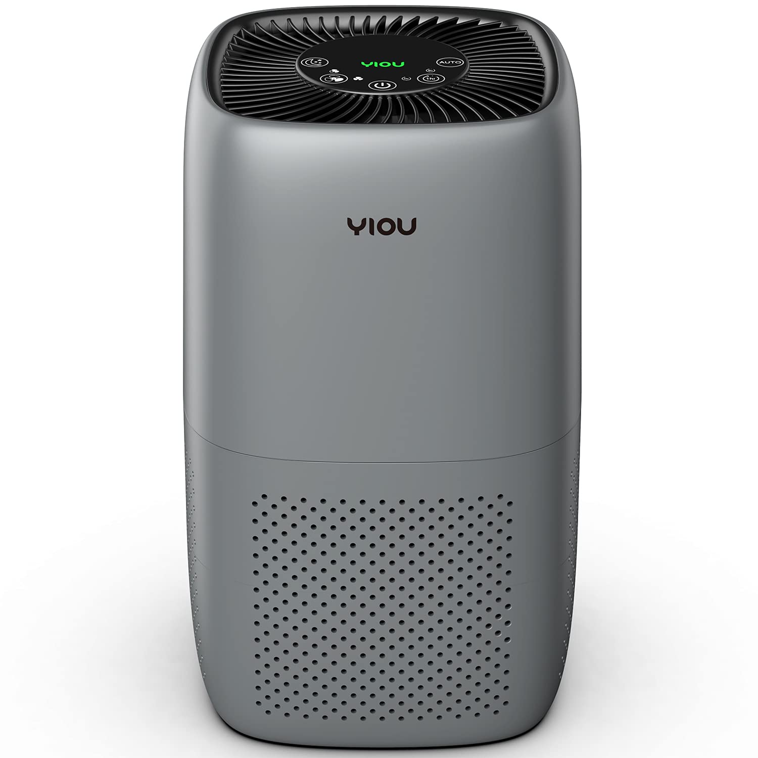 YIOU H13 True HEPA Air Purifier for Large Rooms up to 547ft² - Quiet 24dB Smart Air Filter for Allergies, Pets, Smoke, Pollen & Dander - Ideal for Bedroom, Living Room & Office (California Compliant, Grey)