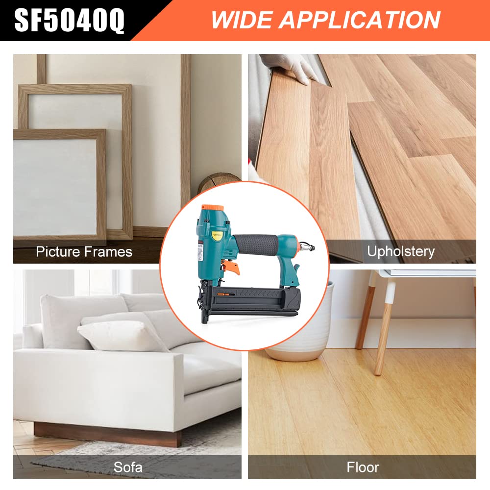 18 Gauge Pneumatic Brad Nailer & Stapler - 2-in-1 Tool for 5/8