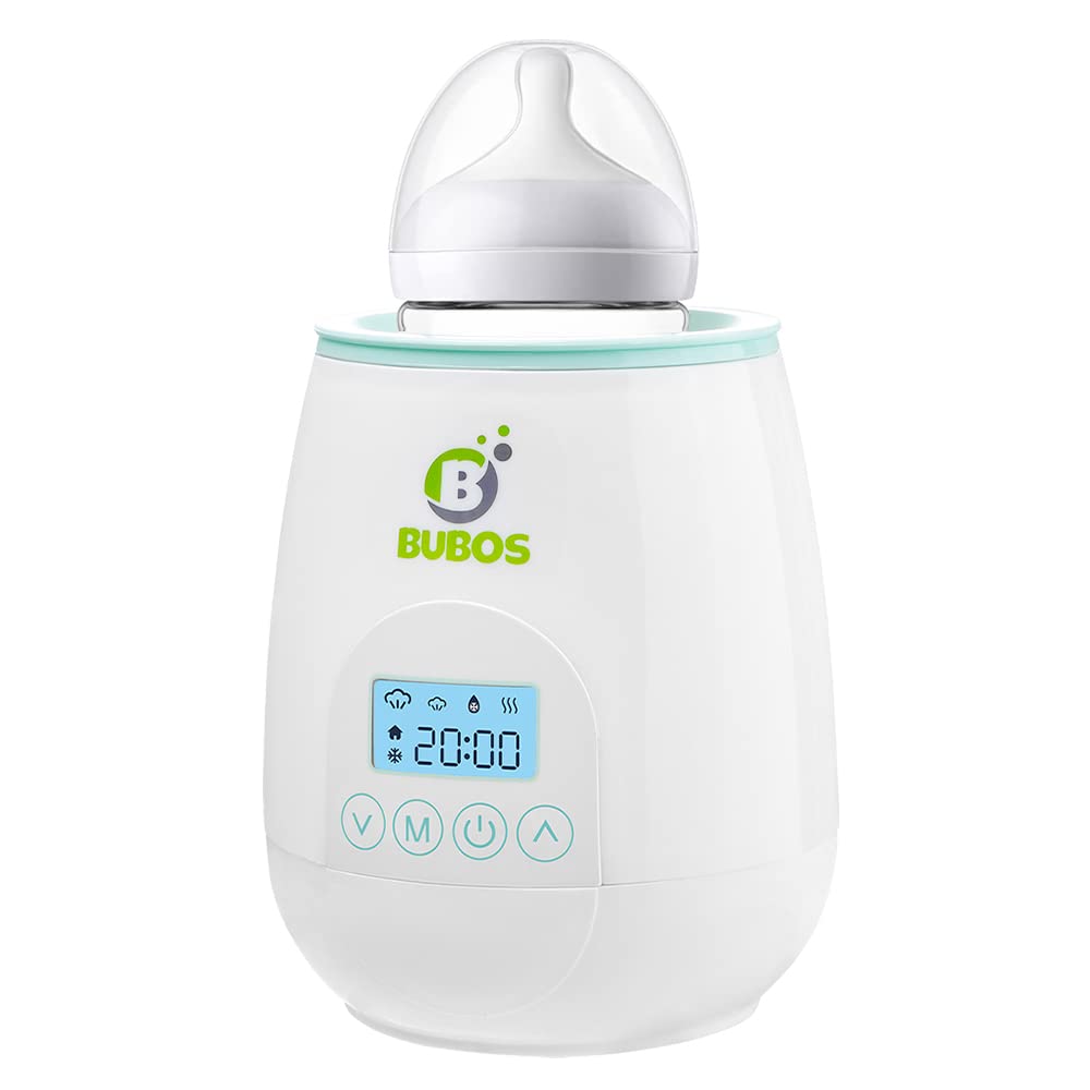 Bubos 4-in-1 Fast Baby Bottle Warmer for Breast Milk & Formula - Digital Display Bottle Warmer with Auto Shut Off - BPA Free - Fits All Standard Baby Bottles - Includes Baby Food Jar - Perfect for Home, Travel & Daycare Use