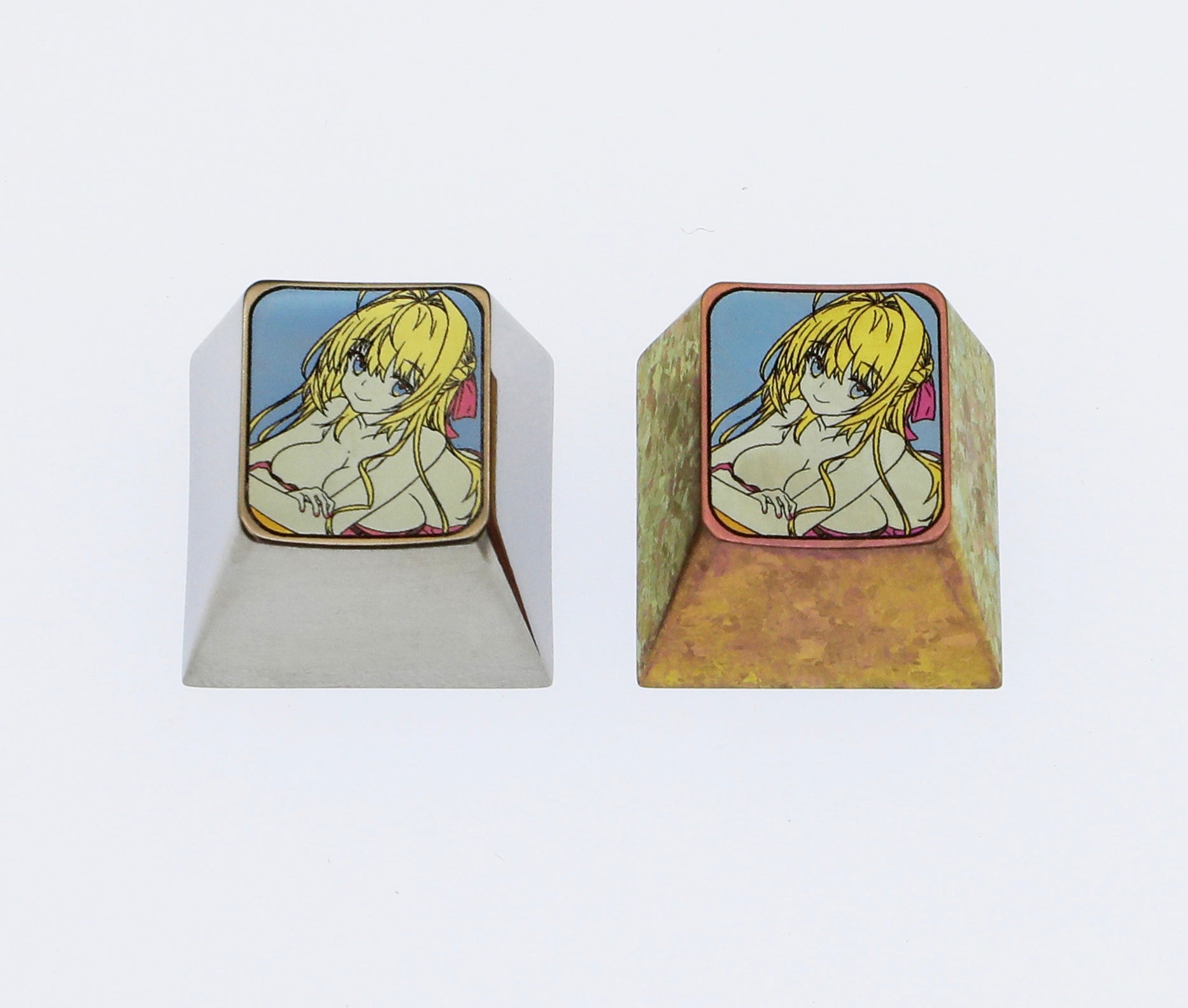 Anime Titanium Alloy Custom Keycap - Beautiful Girls Collection, Personalized Mechanical Keyboard Decorative Keycap for Gaming & Typing Enthusiasts