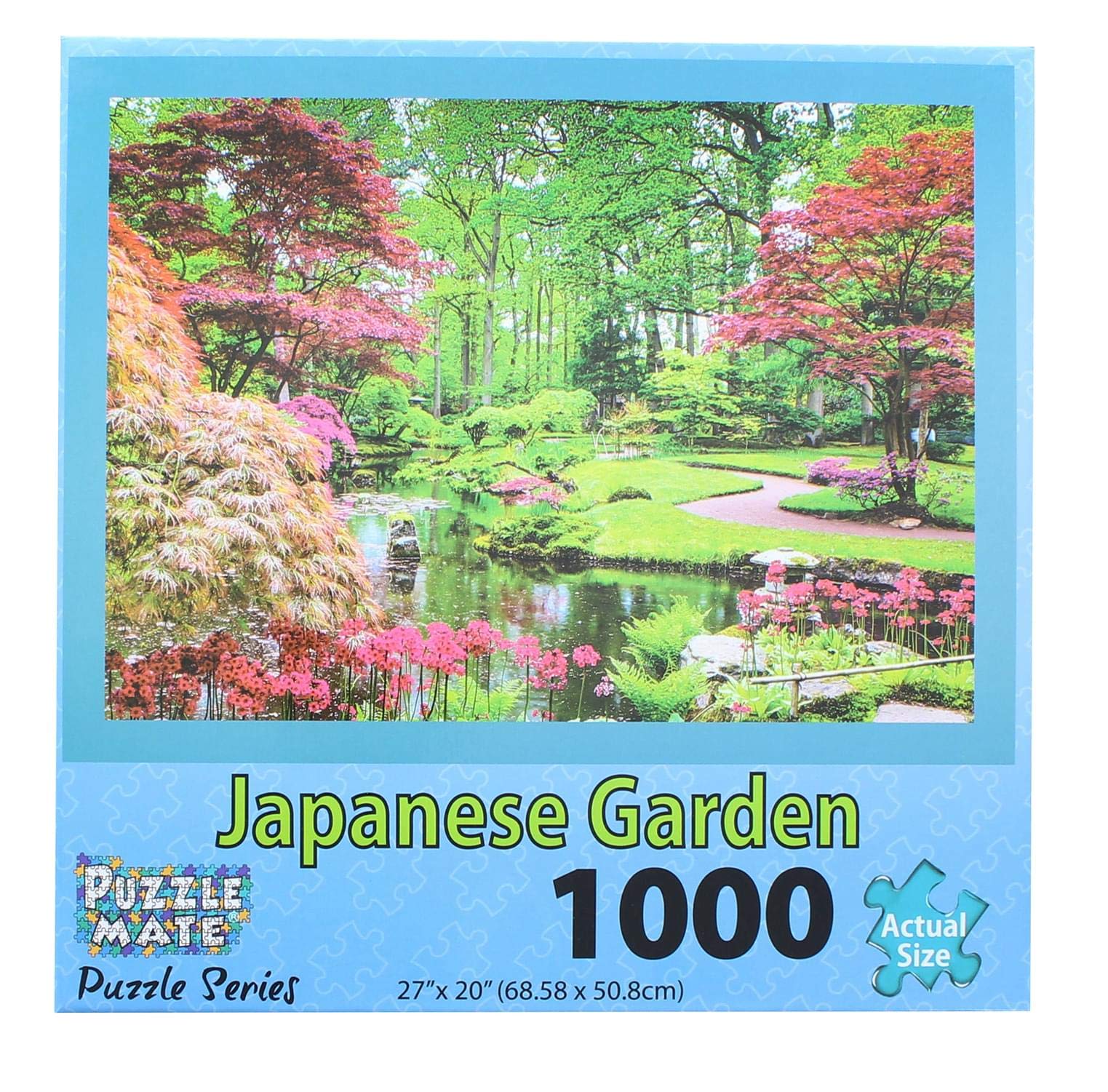 Puzzle Mate - Japanese Garden 1000 Piece Jigsaw Puzzle for Adults - Challenging Art Puzzle for Relaxation & Home Decor
