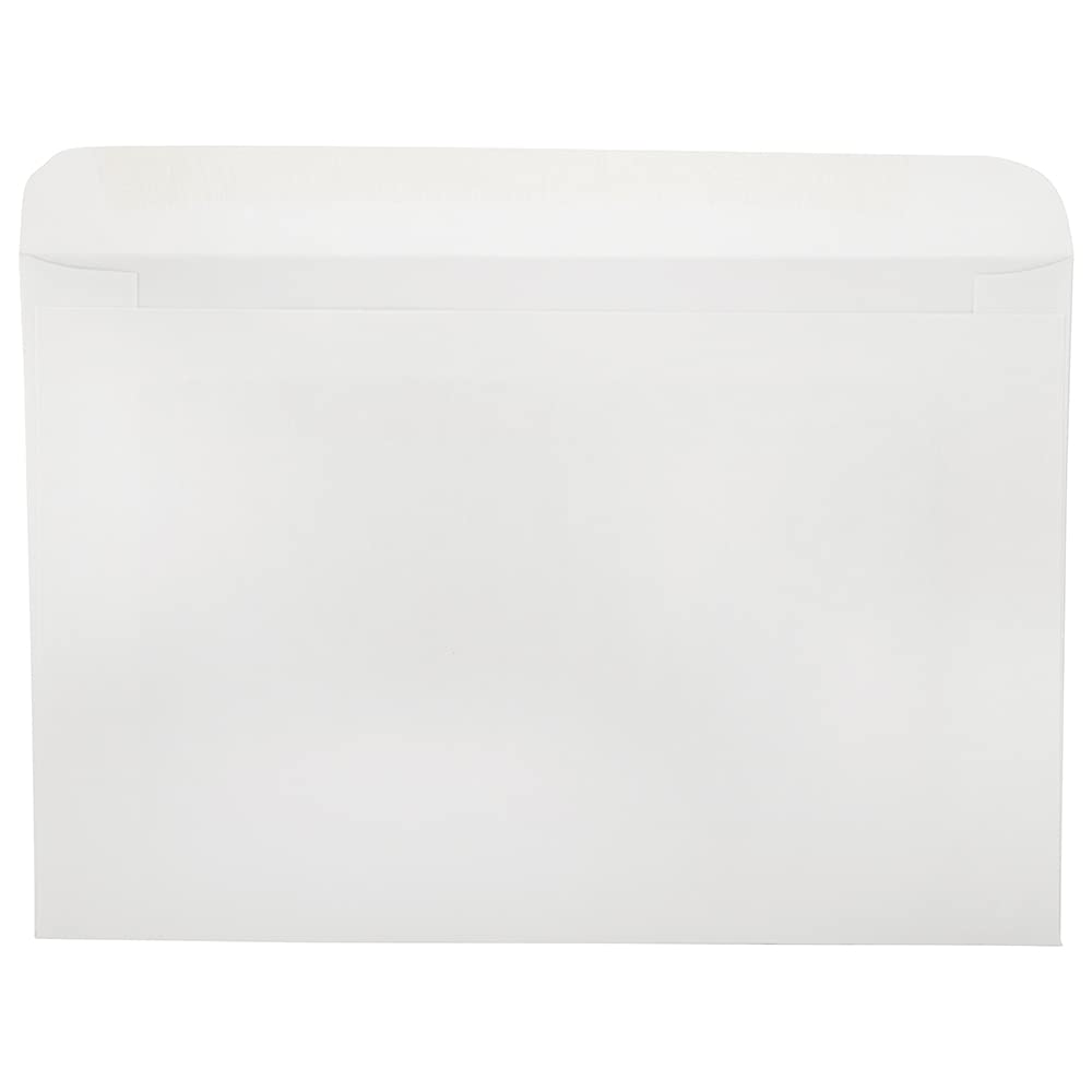 JAM PAPER 6 x 9 Inch White Window Envelopes for Business - Bulk Pack of 500 - Perfect for Mailing, Invoices, and Marketing Materials
