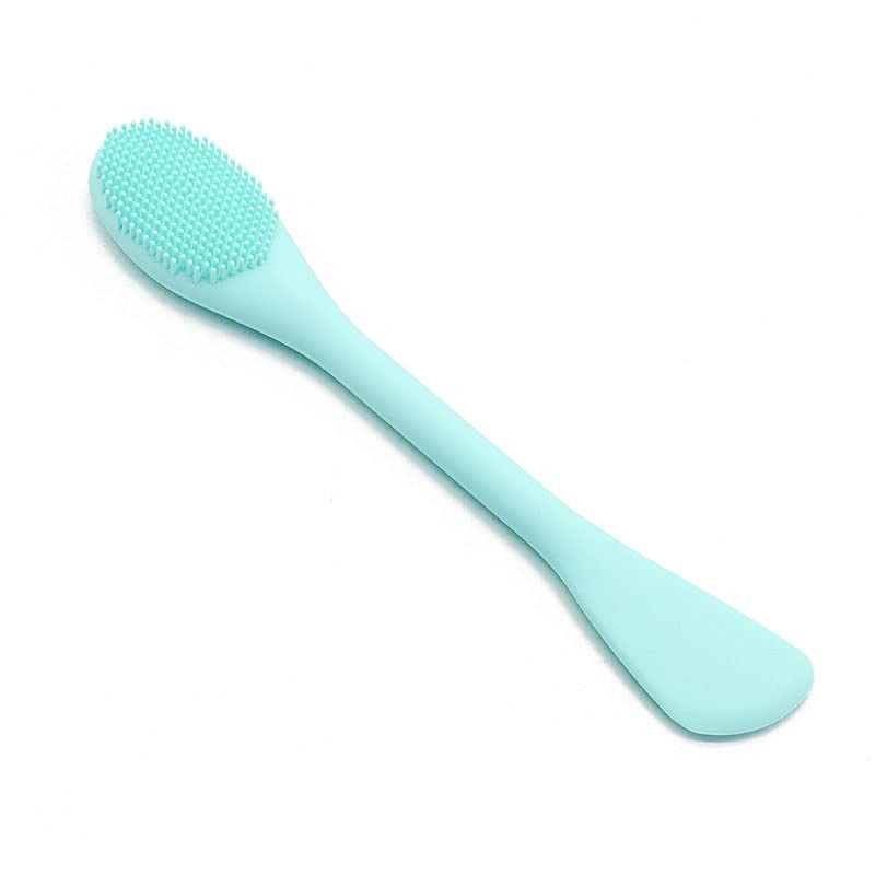 MobFest® Double-Sided Silicone Face Cleansing Brush & Massager with Spatula Stick - Gentle Exfoliation for Deep Pore Cleaning - Perfect for Daily Skincare & Makeup Removal Routine