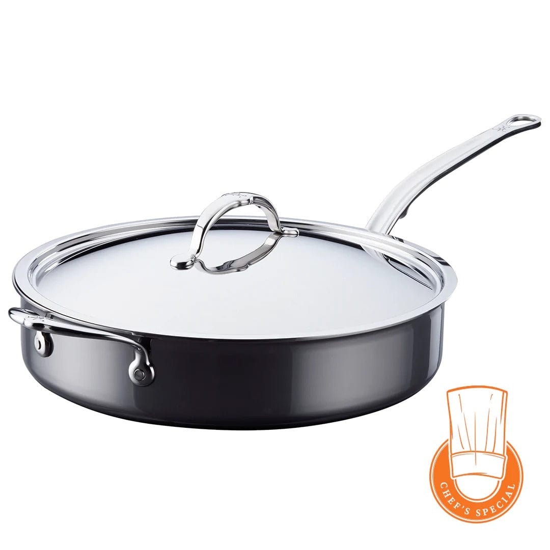 Hestan Nanobond Nonstick Covered Saute Pan with Helper Handle - 3.5 Quart Induction Compatible Cookware for Searing, Frying & Sauteing - Perfect for Home Kitchen & Professional Cooking