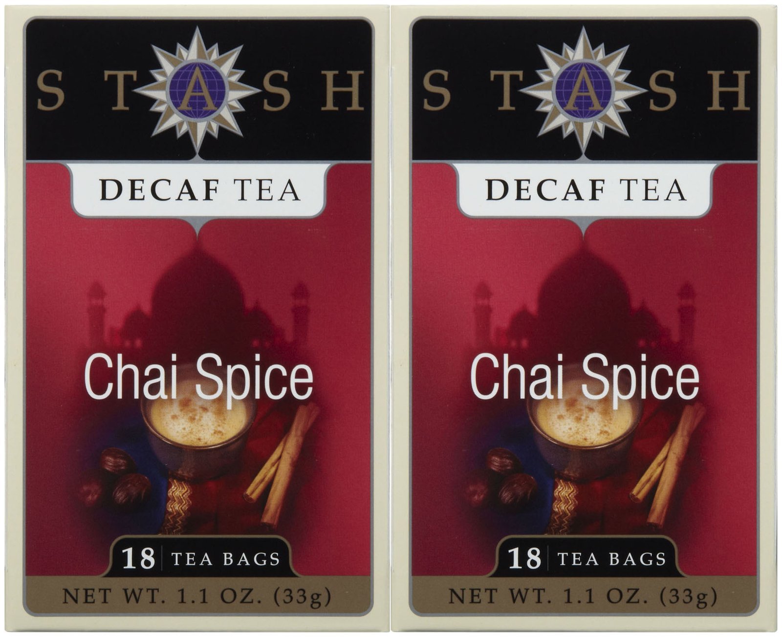 Organic Decaf Chai Vanilla Tea Bags - 18 Count | Herbal Relaxing Tea for Stress Relief & Evening Comfort | Perfect for Cozy Nights & Meditation
