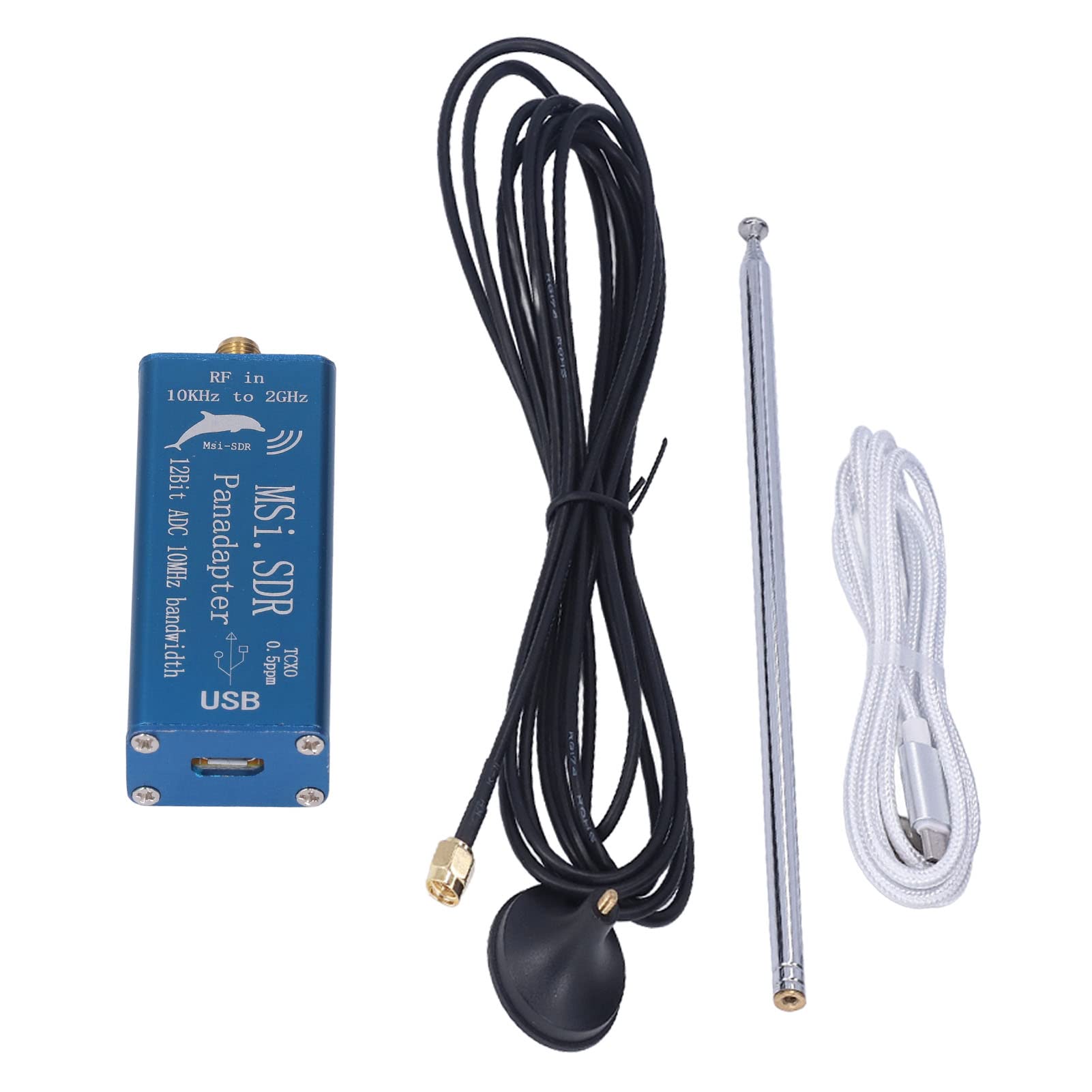High Performance Software Defined Radio (SDR) Receiver Kit - Aluminum Alloy Case with Built-in TCXO & Antenna for Low Noise Operation | Perfect for Ham Radio, Signal Analysis, and Wireless Communication Experiments