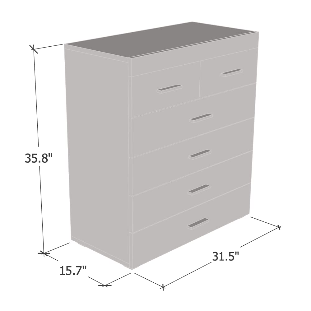 6-Drawer Modern Dresser 31