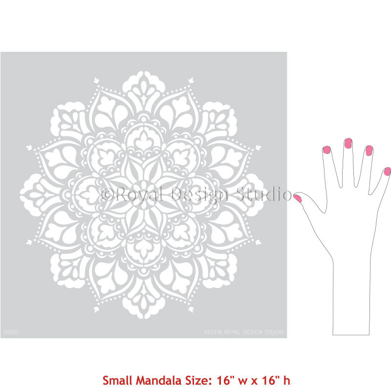 Ananda Mandala Stencil - Reusable DIY Painting Template for Wall Art, Fabric, Wood & Canvas - Perfect for Home Decor, Yoga Studios, Meditation Spaces & Spiritual Crafts