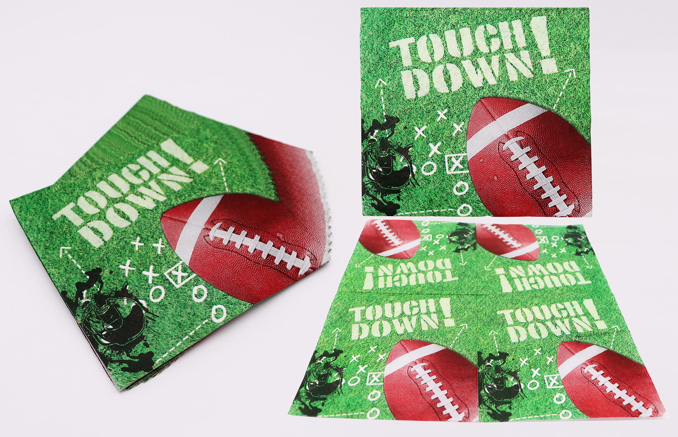 16-Piece Football Game Day Party Supplies Set - Plates, Napkins & Tableware for Super Bowl, Kids Birthday & Sports Parties | Perfect for Tailgates, Home Decor & Team Celebrations