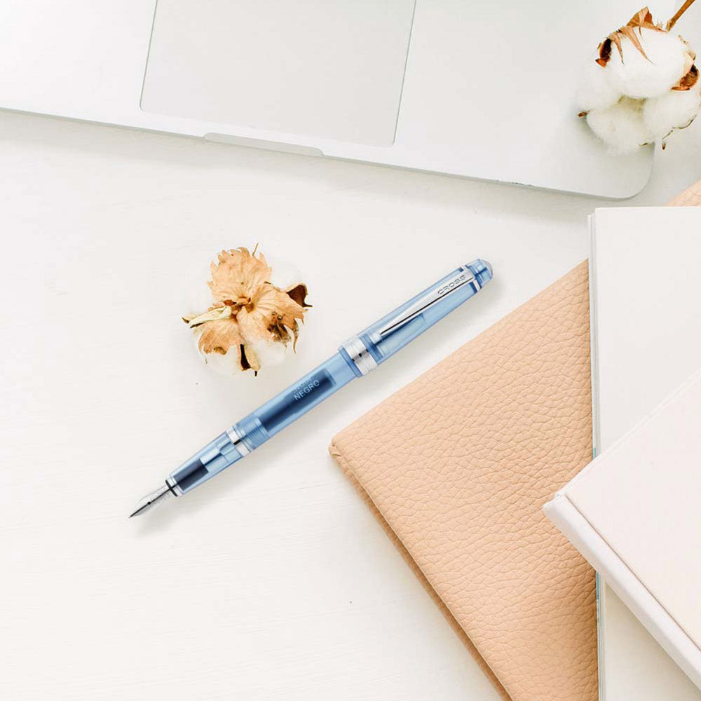 Cross Bailey Light Translucent Blue Fountain Pen - Extra Fine Nib - Premium Writing Instrument for Calligraphy, Journaling & Office Use