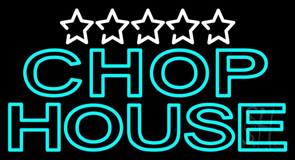 Double Stroke Green Chophouse LED Neon Sign 13x24 Inches - Black Square Cut Acrylic Backing with Dimmer - Bright Premium Indoor LED Neon Light for Restaurants, Bars, Cafes & Home Decor - Perfect for Window Display, Wall Art & Interior Design