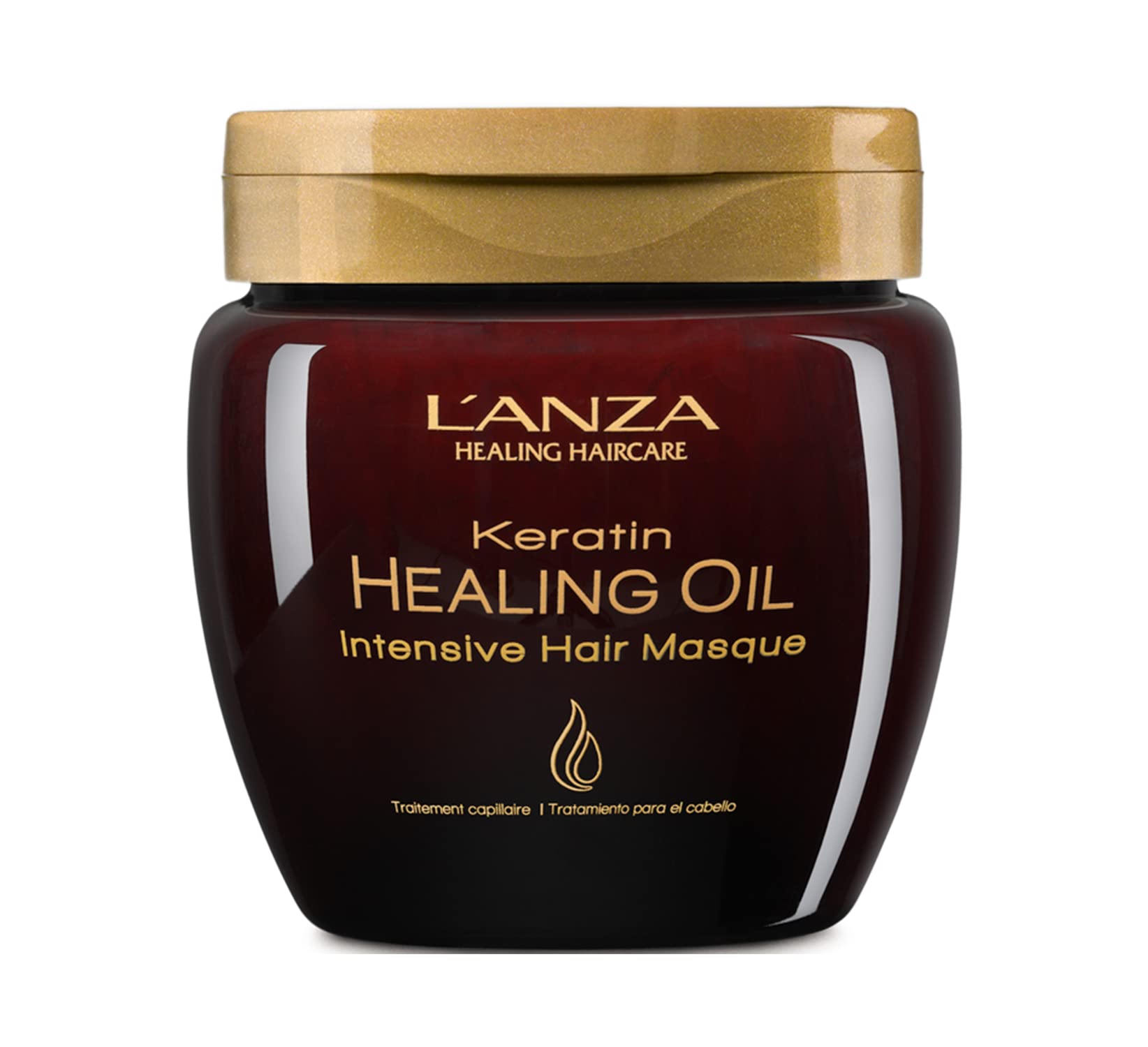 L'ANZA Keratin Healing Oil Intensive Hair Masque - Leave-in Conditioner for Damaged Hair Repair | Nourishing Treatment to Boost Shine, Strength & Prevent Frizz | Cruelty-Free Hair Mask (7.1 Fl Oz) | Perfect for Salon-Quality At-Home Hair Care & Frizz Control