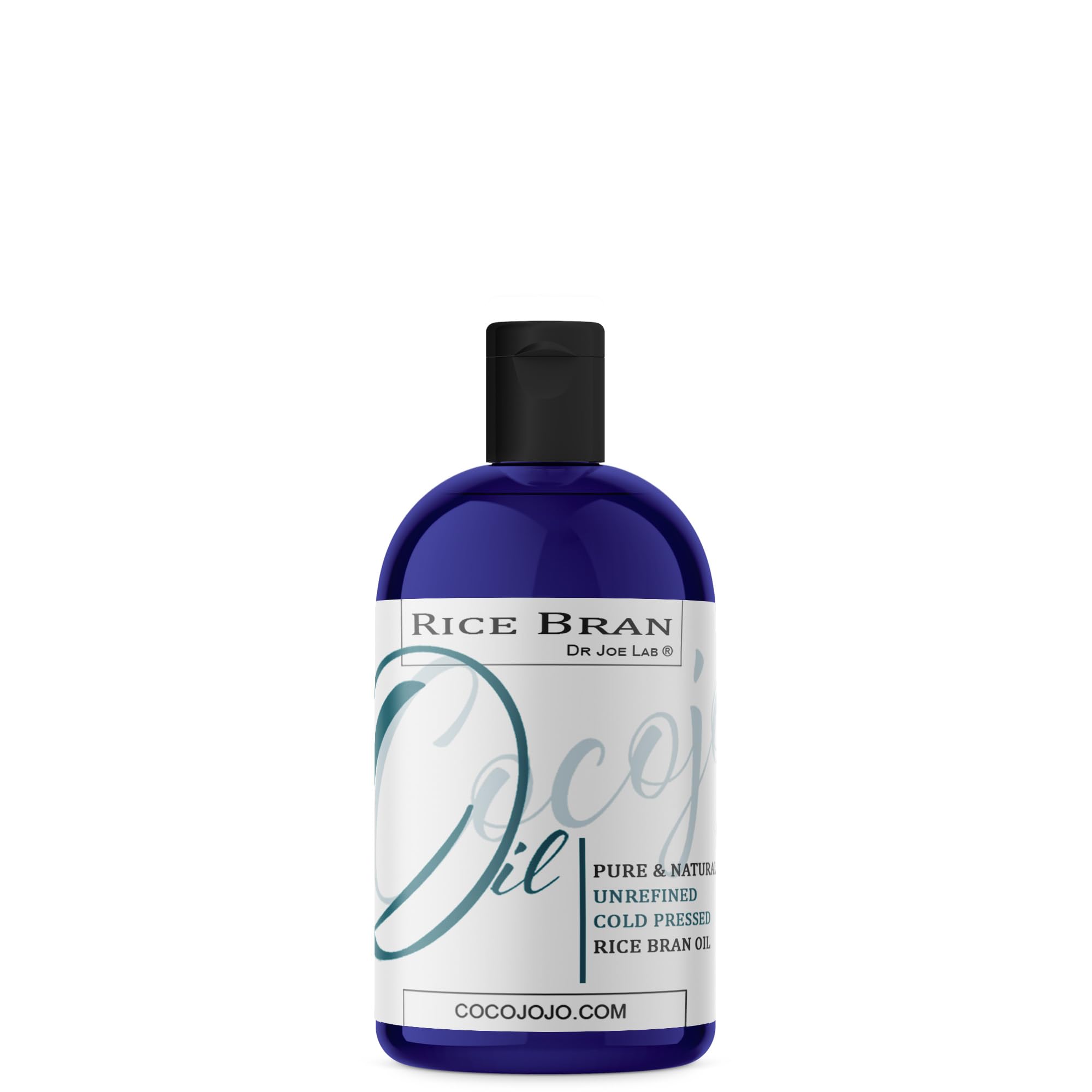 Dr Joe Lab Rice Bran Oil 8 oz - 100% Pure Cold Pressed Unrefined Extra Virgin Rice Oil for Hair, Skin, Nails & Beard Care - Natural Moisturizer with Hydrating & Nourishing Benefits - Perfect for DIY Beauty Treatments, Massage & Aromatherapy