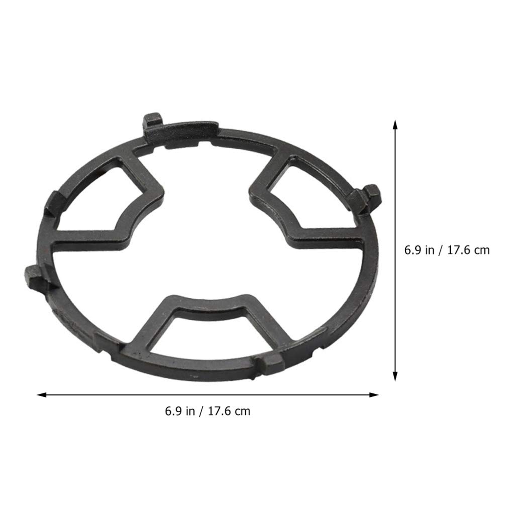 SOLUSTRE 2-Pack Universal Gas Stove Bracket - Heavy Duty Stainless Steel Wok Ring & Pot Stand for Gas Range Cooktop - Compatible with Cast Iron Pans & Cookware - Perfect for Stir-Frying, Steaming & Outdoor Camping Cooking