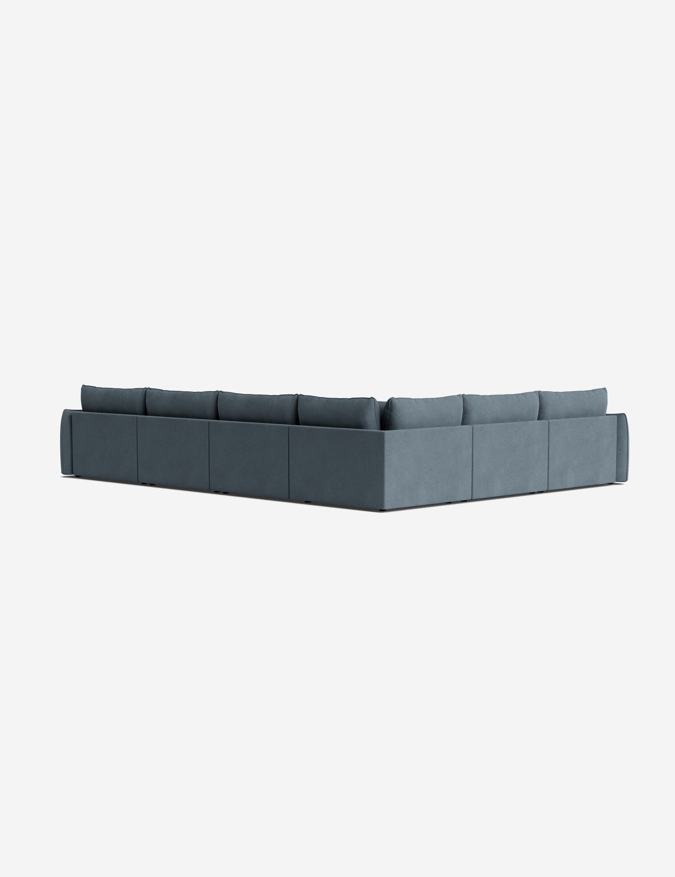 Balmer Modular Corner Sectional Sofa with Ottoman - Modern L-Shaped Living Room Furniture for Small Spaces | Perfect for Apartments, Condos & Family Gatherings