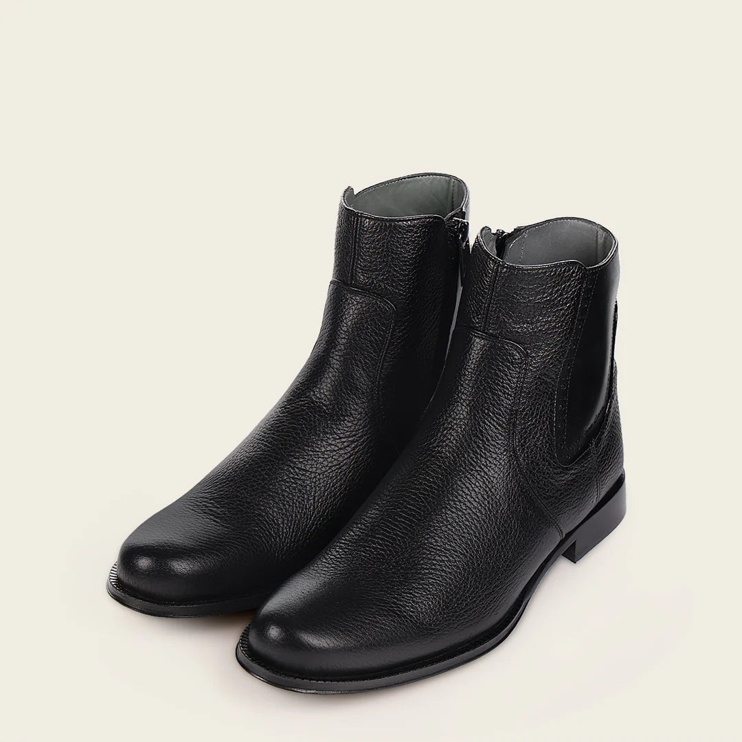 Franco Cuadra Men's Black Casual Leather Ankle Boots - G43VNBU Style for Everyday Wear & Outdoor Adventures