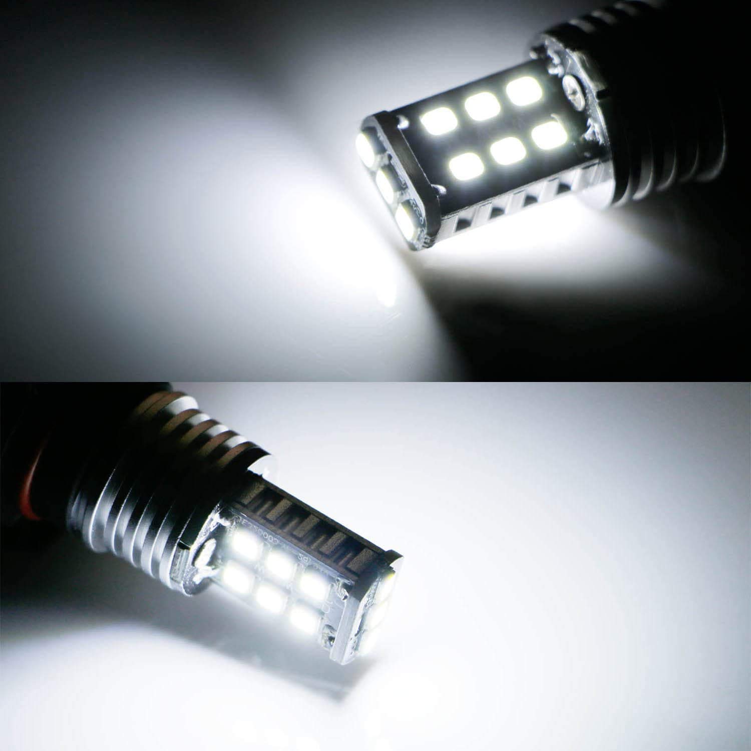iJDMTOY Clear Lens Fog Lights Kit with Xenon White 15-SMD LED Bulbs - Compatible with 2017-2019 Nissan Titan & Titan XD | Includes Bezel Covers, On/Off Switch & Wiring Relay | Perfect for Night Driving & Off-Road Adventures