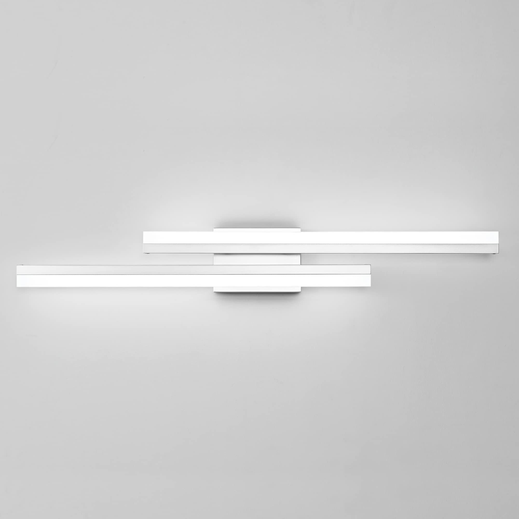 32 Inch Modern LED Bathroom Vanity Light Fixture - Silver Bathroom Lighting with 6000K Cool White - Perfect for Bathroom, Powder Room, and Dressing Area Illumination