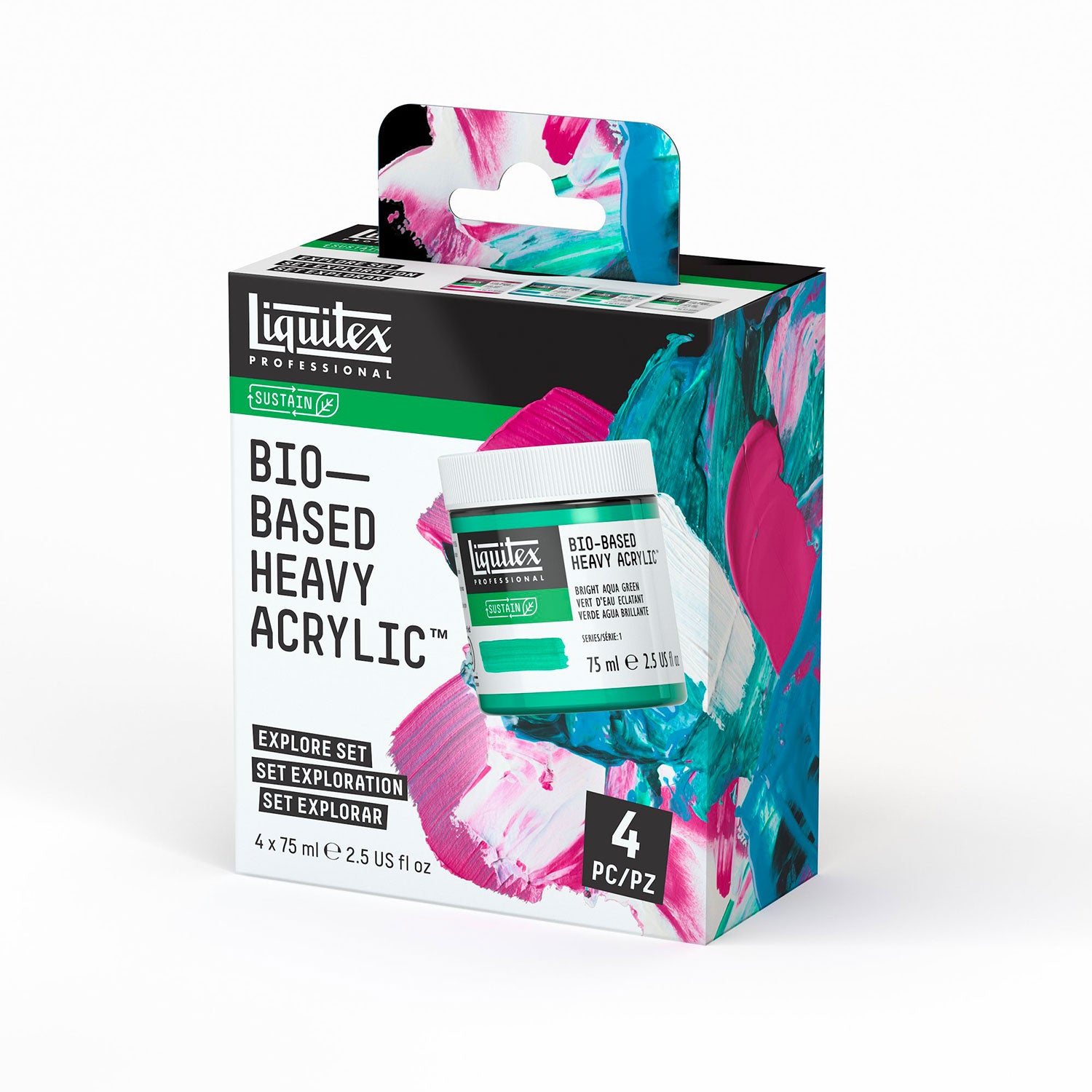 Bio-Based Heavy Acrylic Nail Kit - 4 Piece Set for Professional & DIY Nail Art | Perfect for Salon, Home Use & Gift Giving