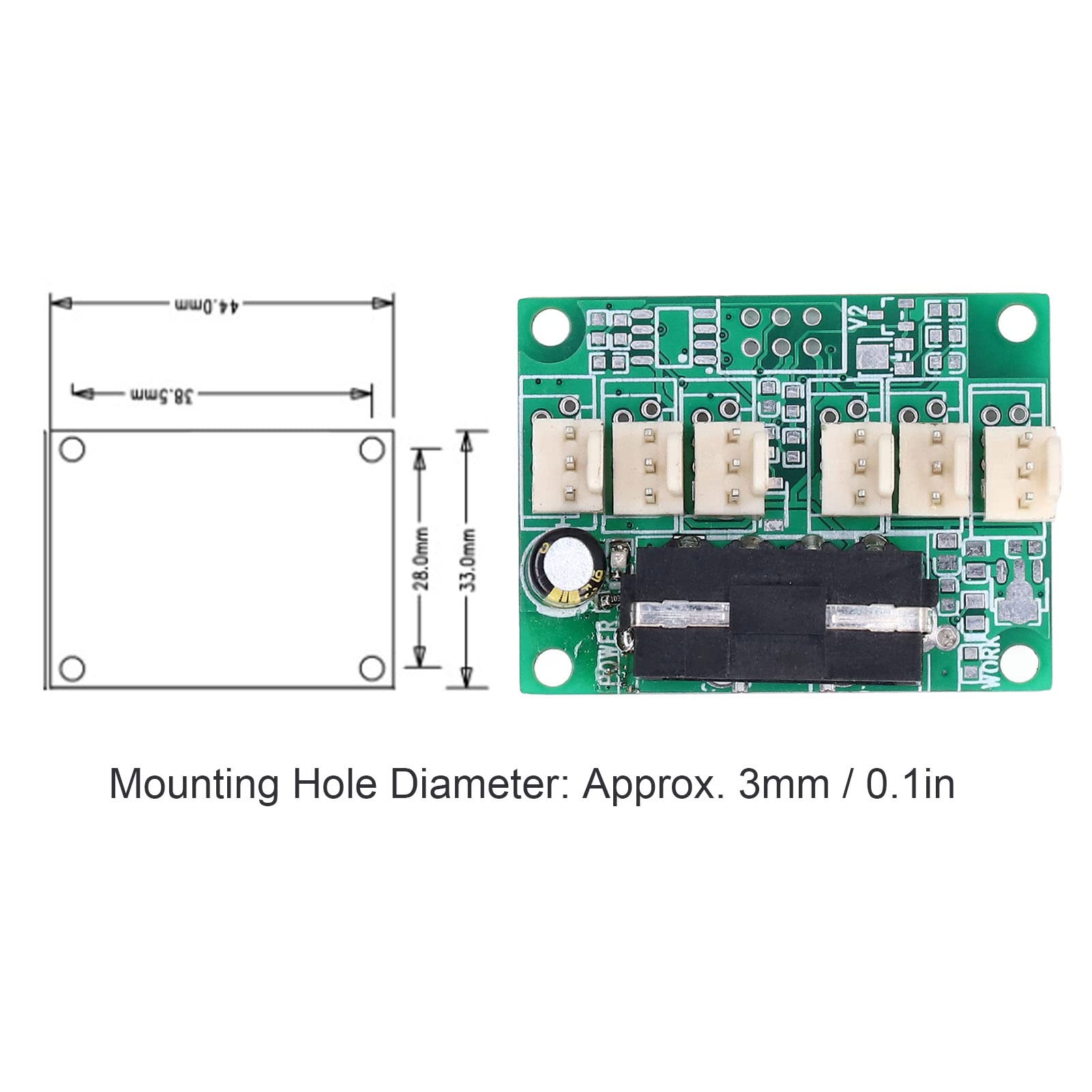 FC-D012-P000 Fan Hub with Air Volume Adjustment - High Performance Computer Fan Controller for PC & Industrial Cases | Perfect for Gaming Rigs, Workstations & Server Cooling Systems