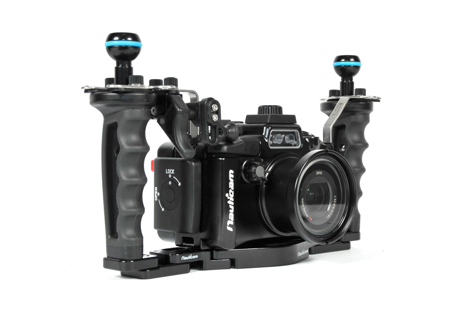 Sony RX100V Pro Underwater Housing Kit with Flexitray, Right Handle, Ball Mounts & Shutter Release - Perfect for Scuba Diving, Snorkeling and Underwater Photography