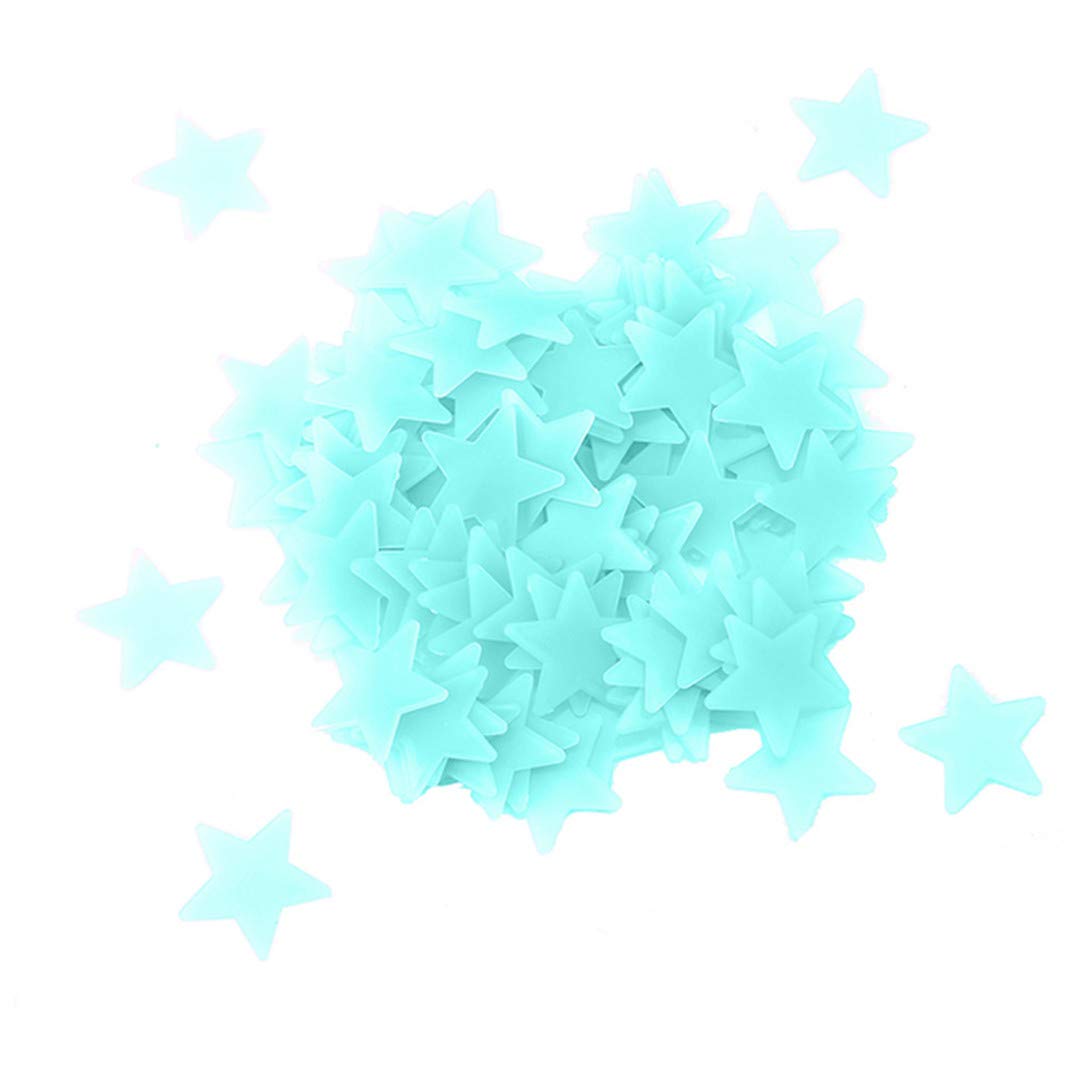 Winwinfly 100pcs Glow in The Dark Stars Stickers - Fluorescent Wall Decals for Kids Room, Nursery & Home Decor - Perfect for Bedroom Ceiling, DIY Projects & Party Decorations
