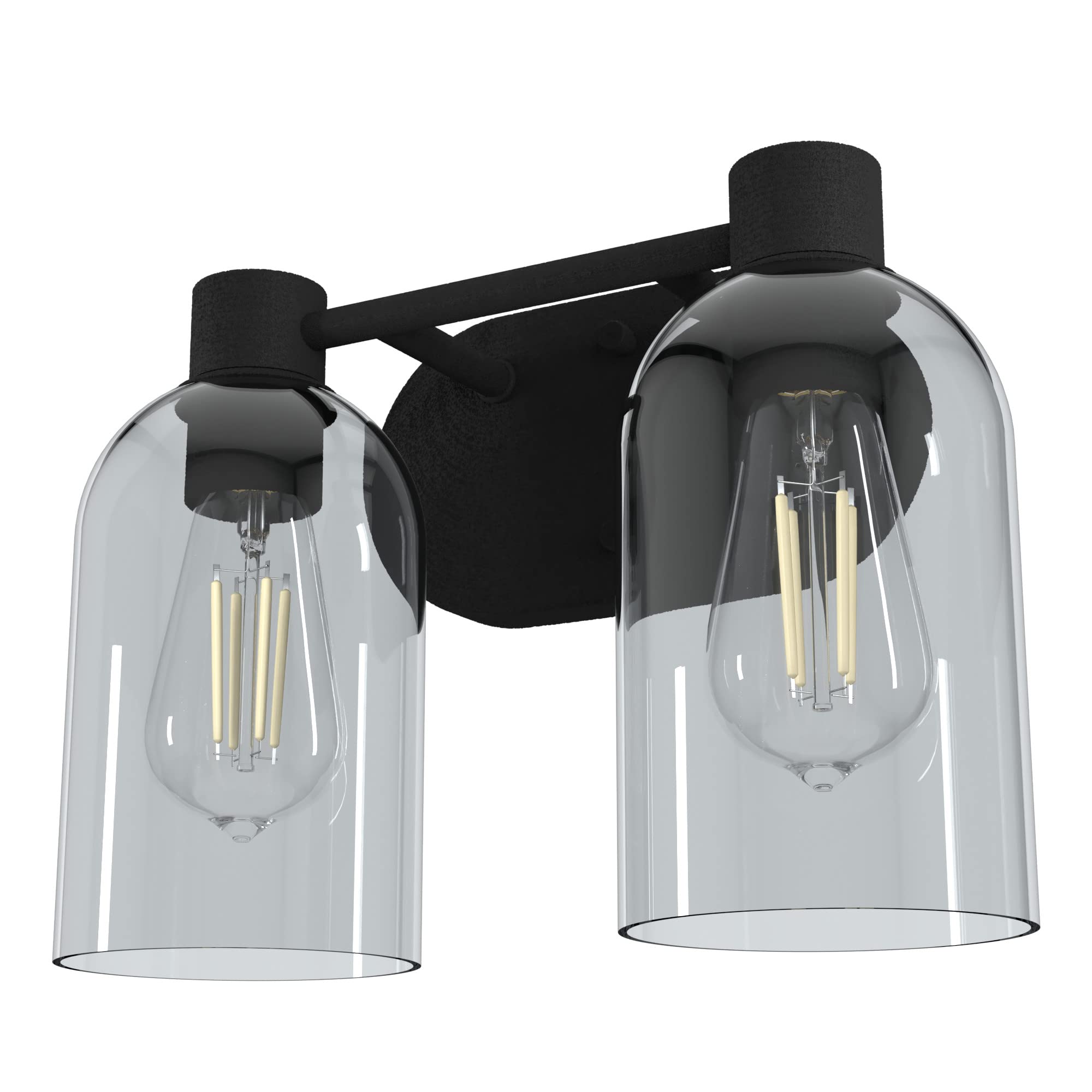 Hunter Fan Company 19779 Lochemeade Vanity Light in Natural Iron Finish - Perfect for Bathroom, Bedroom, and Dressing Room Lighting