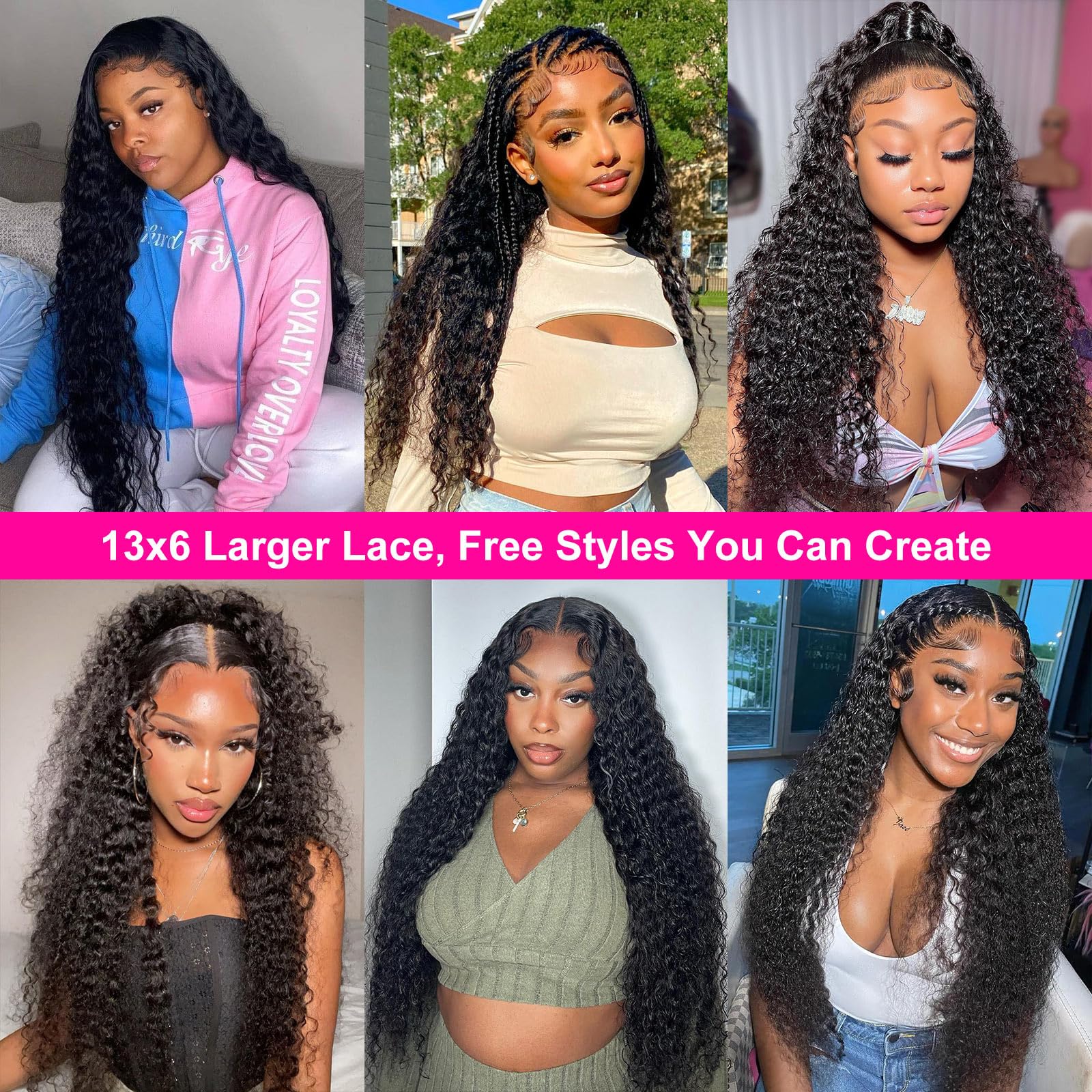 30 Inch Deep Wave Lace Front Wigs Human Hair 200% Density 13x6 HD Transparent Lace - Pre Plucked Bleached Knots Glueless Wigs for Women - Perfect for Cosplay, Daily Wear, and Special Occasions