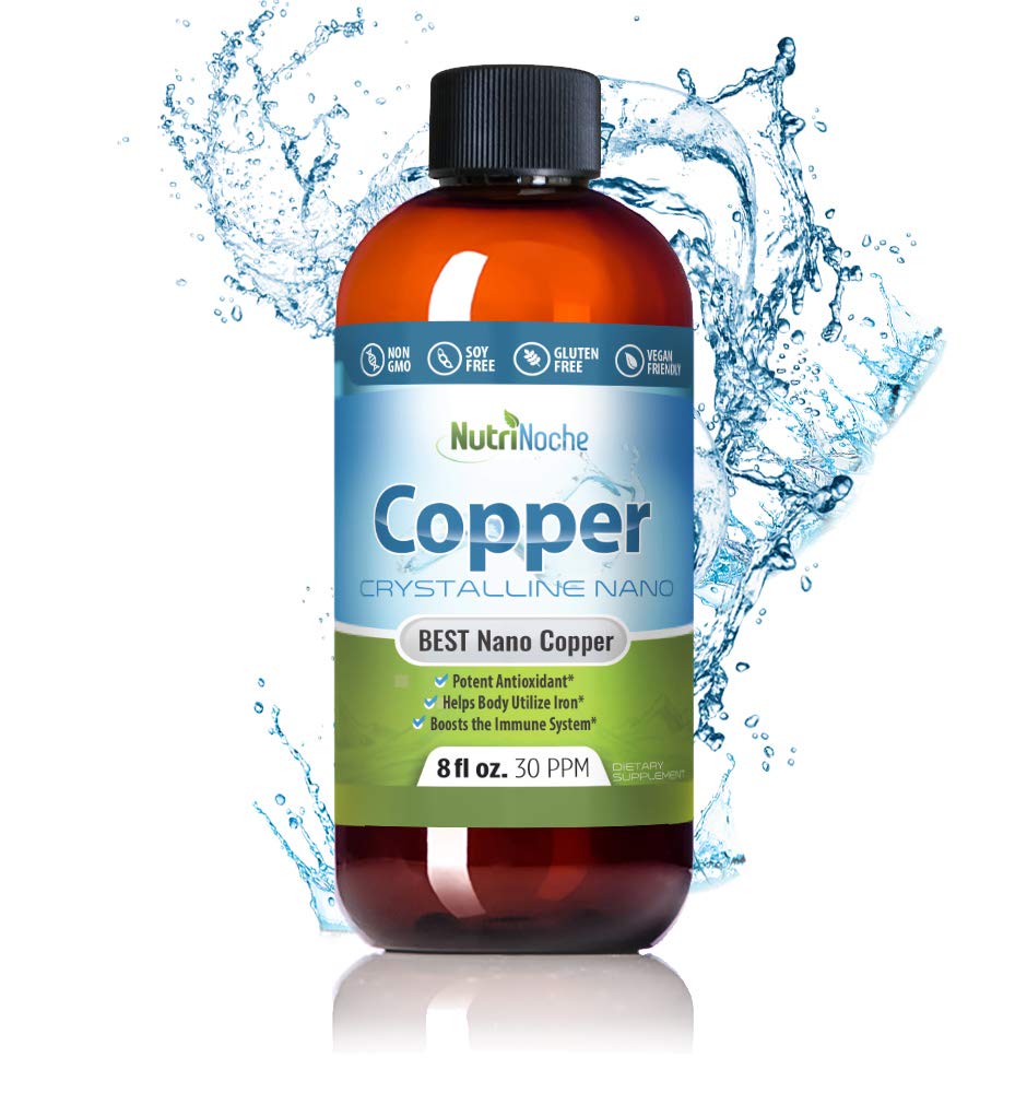 NutriNoche Pure Crystalline Liquid Copper Supplement - 30 PPM Colloidal Minerals for Immune Support & Energy Boost - Perfect for Daily Wellness & Detox