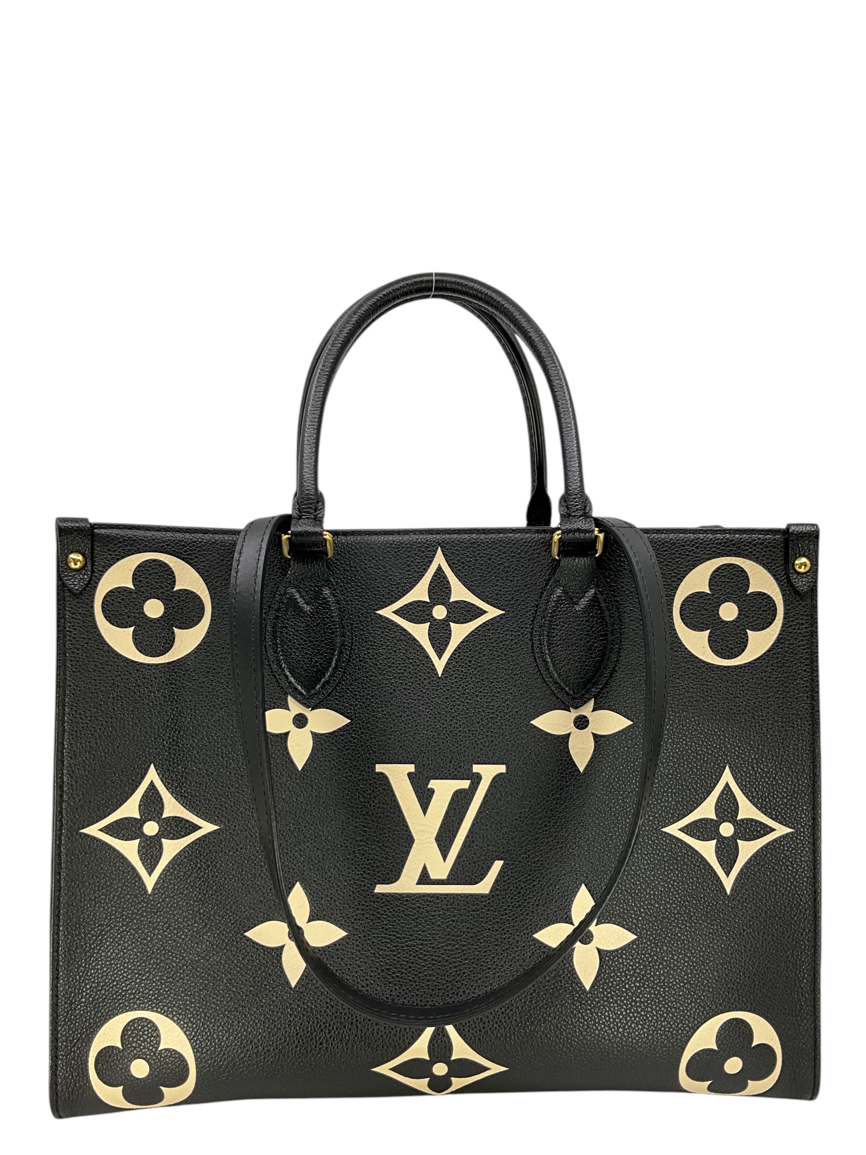 Louis Vuitton Giant Empreinte Monogram Onthego MM Tote Bag - Luxury Leather Handbag for Women, Perfect for Work, Travel & Everyday Use
