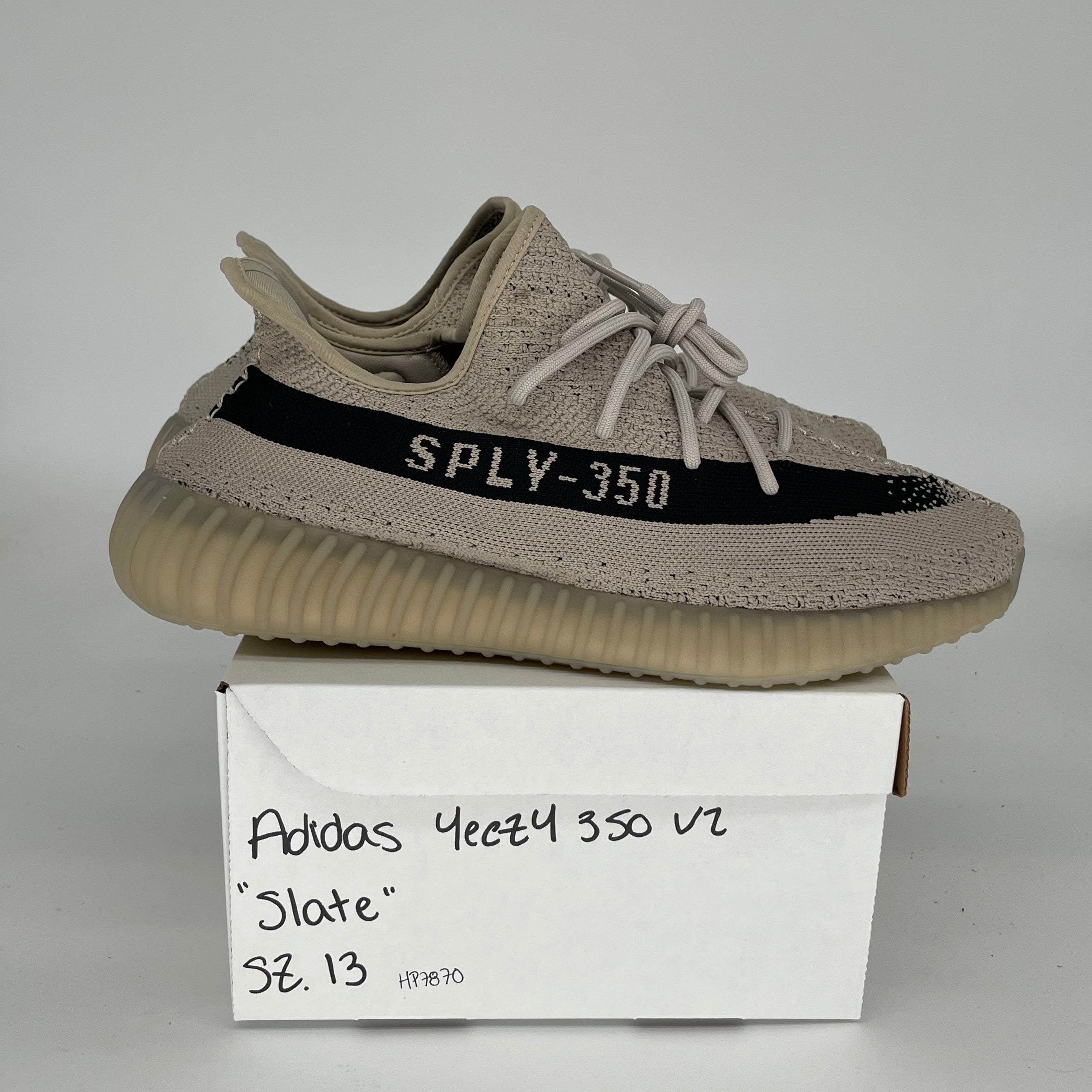 Adidas Yeezy Boost 350 V2 Slate Sneakers - Men's Size 13 (HP7870) | Comfortable Running Shoes for Gym, Workout & Casual Wear