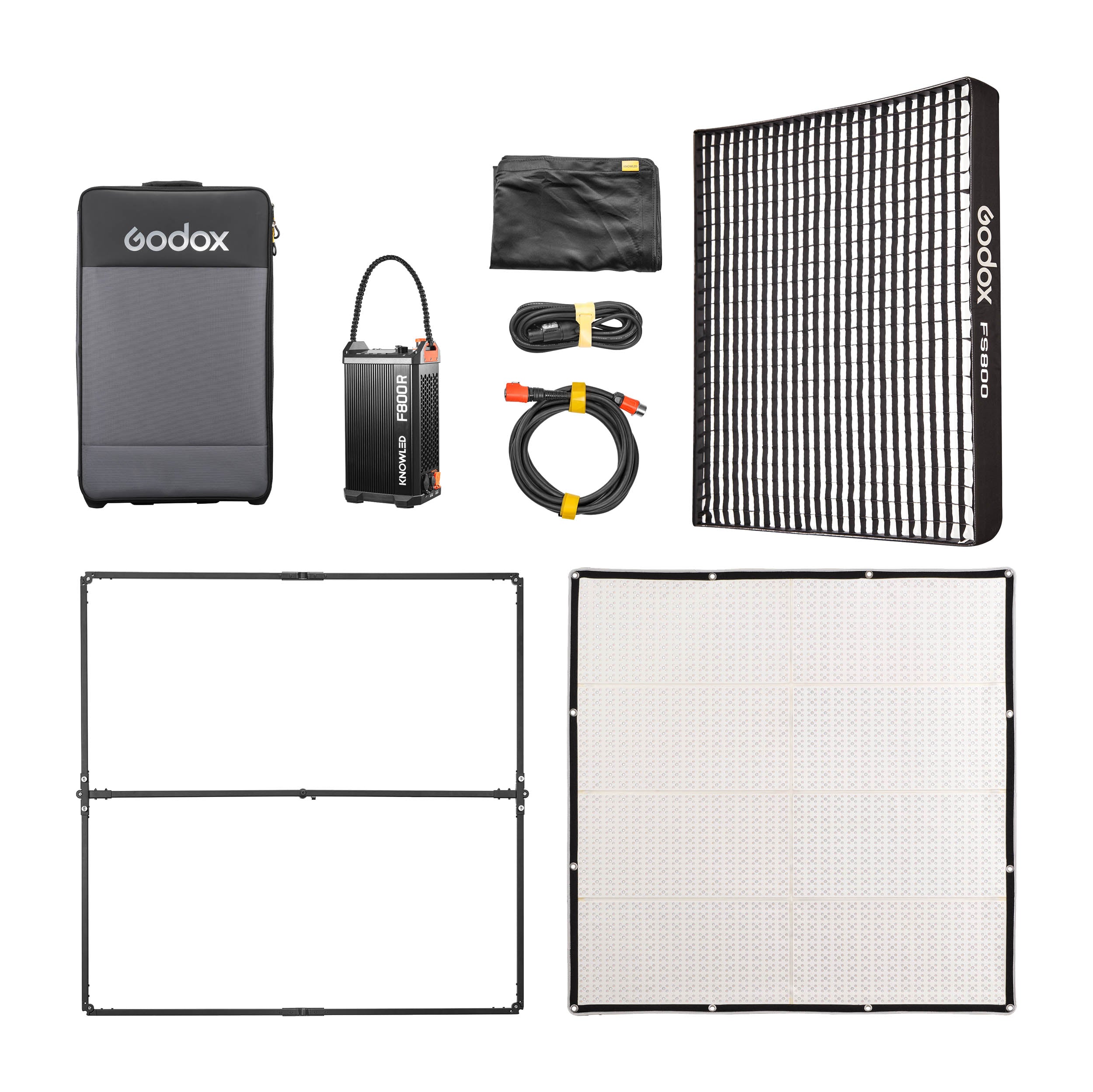 KNOWLED F800R 4x4ft IP54 Waterproof Flexible RGB LED Panel - Professional Cine Lighting for Film Studio, Photography, YouTube Videos & Live Streaming