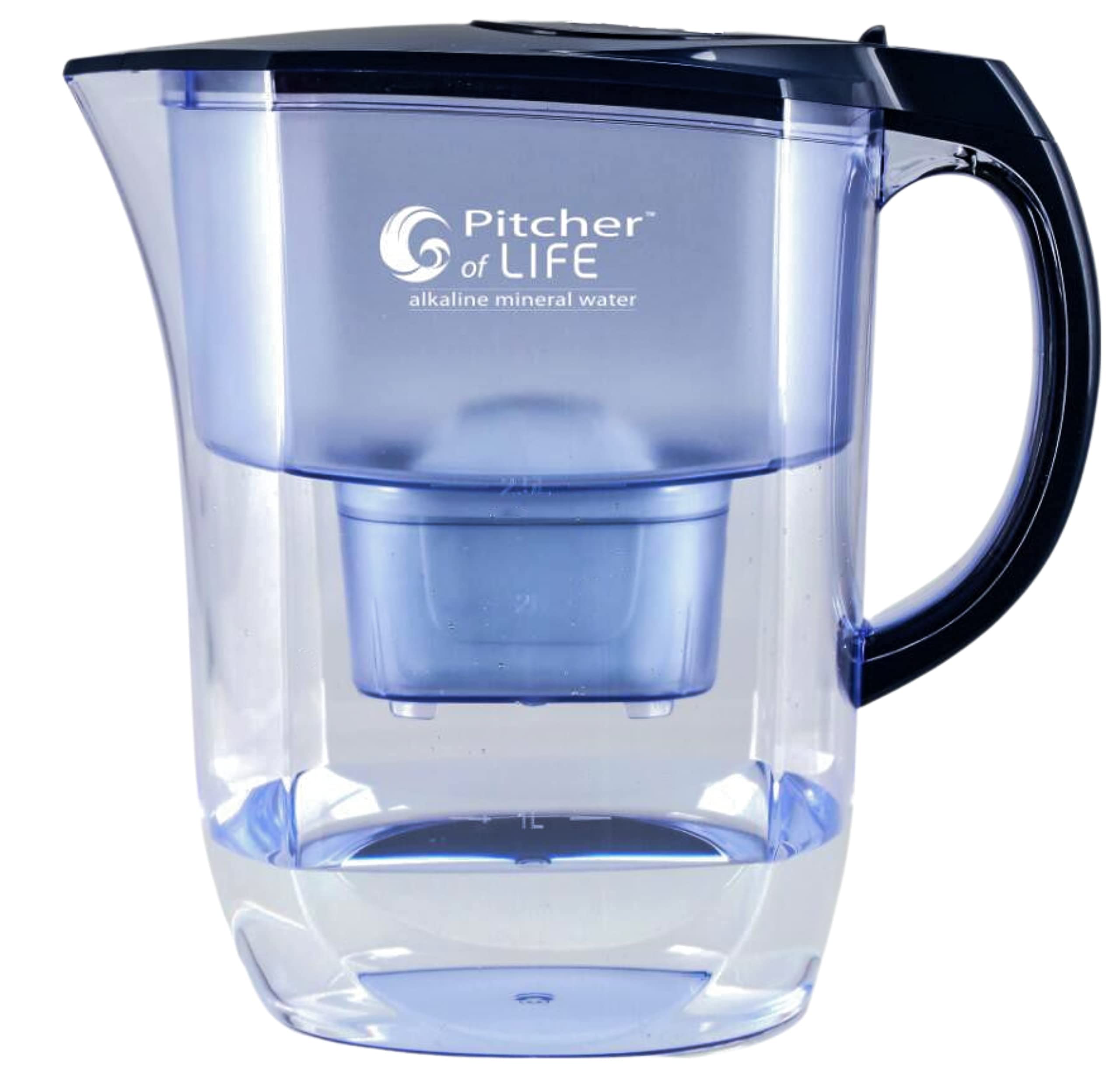 Life Alkaline Water Pitcher - Premium Super Alkaline Water Filter Pitcher with 3 Replacement Filters | Water Alkalizer & Purifier for Home, Office & Travel | Improves Hydration & Detoxification