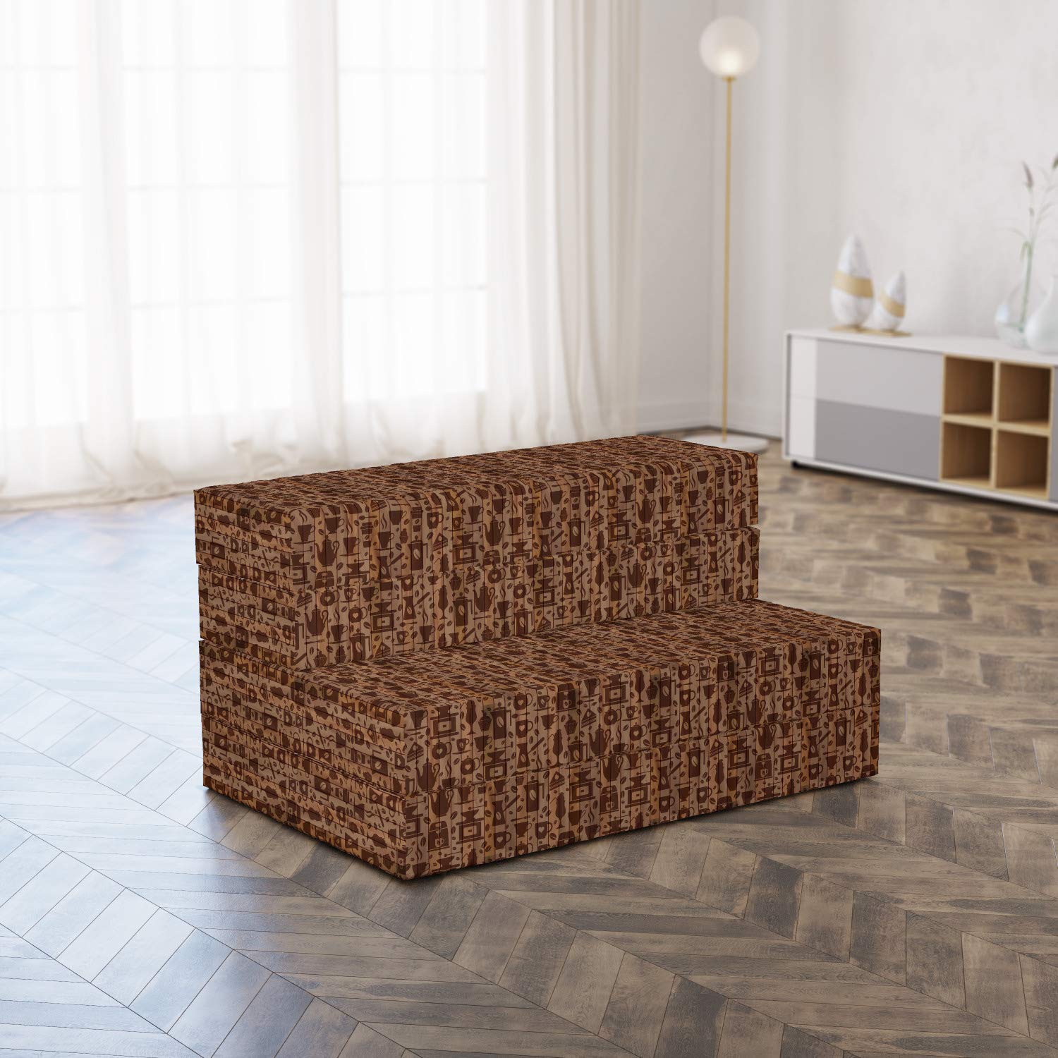 Ambesonne Foldable Kitchen Mattress - Bakery Themed Muffins Design, 74.8