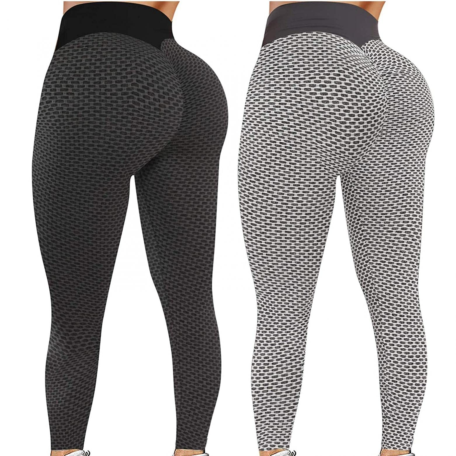 **Keereal 2PC High Waist Tummy Control Yoga Pants for Women - Seamless Butt Lift Leggings for Workout, Gym & Exercise | Perfect for Yoga, Running & Casual Wear**