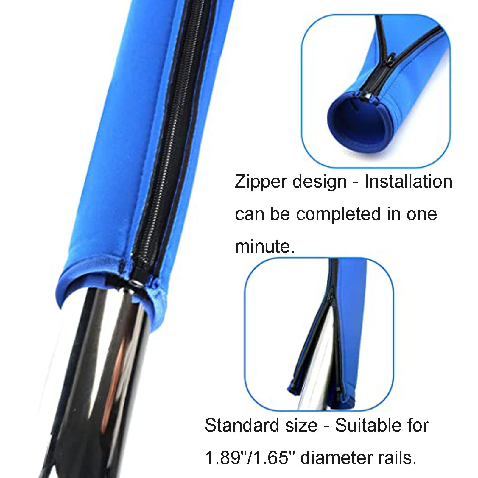304 Stainless Steel Inground Pool Handrail with Blue Grip Cover - Rustproof Safety Railing for Swimming Pool Stairs | Durable Pool Rail with Anchors & Screws | Perfect for Pool Safety, Accessibility, and Easy Entry/Exit