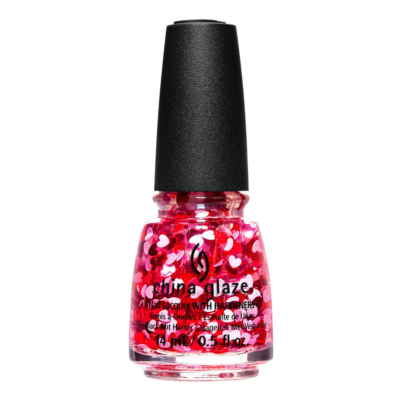 China Glaze Ruler of All Hearts Glitter Top Coat 0.5 oz #82960 - Long-Lasting Nail Polish for Parties, Weddings & Special Occasions