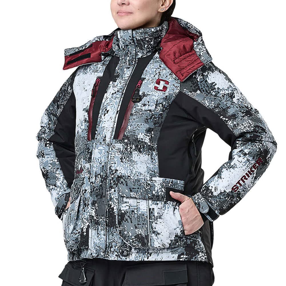 Striker Women's Stella Insulated Windproof Water-Resistant Winter Jacket with Removable Hood - Warm Outdoor Coat for Ice Fishing, Snowboarding & Cold Weather Activities