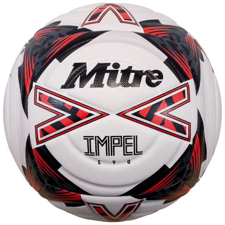 Mitre Impel Evo 24 Soccer Ball - Official Size 5 Match Football for Training & Games - Perfect for Outdoor Sports, School PE, and Competitive Play